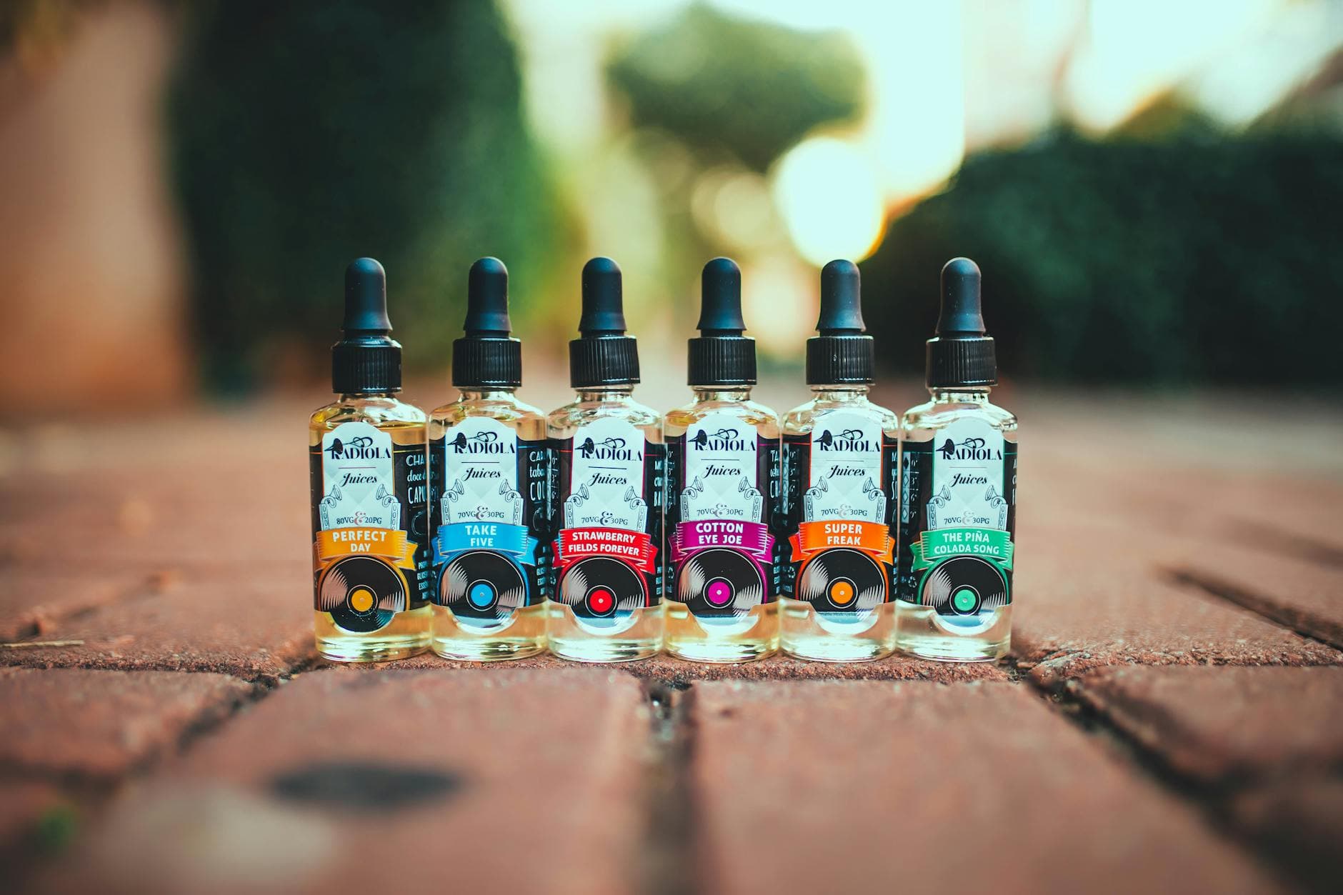 Shelves of vape accessories and e-liquid